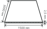 Лист нержавеющий  2,5х1500х3000 мм.  AISI 409 (08Х13) холоднокатаный,  матовый