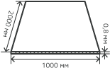 Лист нержавеющий  0,8х1000х2000 мм.  AISI 409 (08Х13) холоднокатаный,  матовый